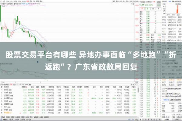 股票交易平台有哪些 异地办事面临“多地跑”“折返跑”？广东省政数局回复