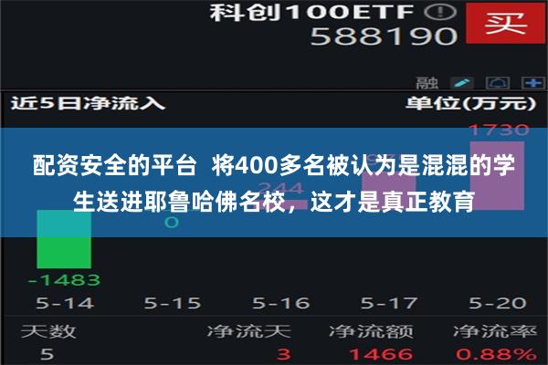 配资安全的平台  将400多名被认为是混混的学生送进耶鲁哈佛名校，这才是真正教育